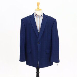 Jean-Paul Germain 52R Navy Check 2-Button Sport Coat Blazer Jacket P103